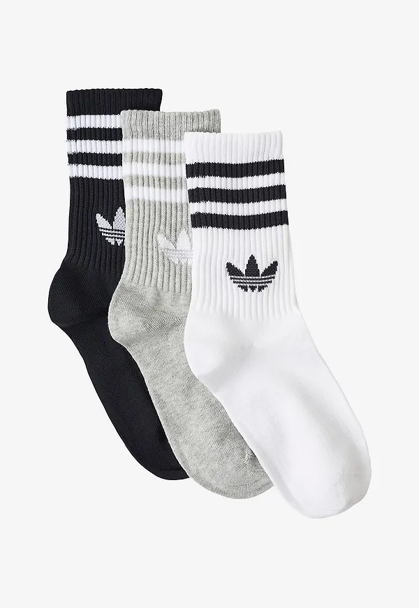 adidas Originals - Strumpor 3S Crew S 3-pack - Vit