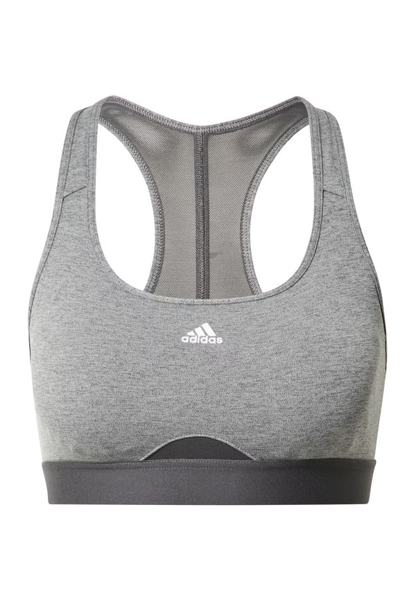 ADIDAS PERFORMANCE Sportbehå mörkblå / gråmelerad / vit