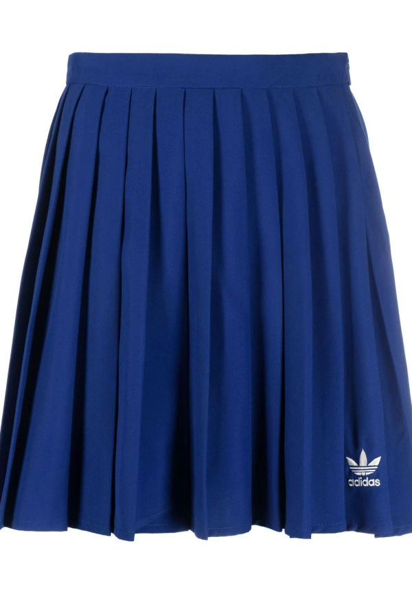 adidas plisserad kjol med logotyp - Blå