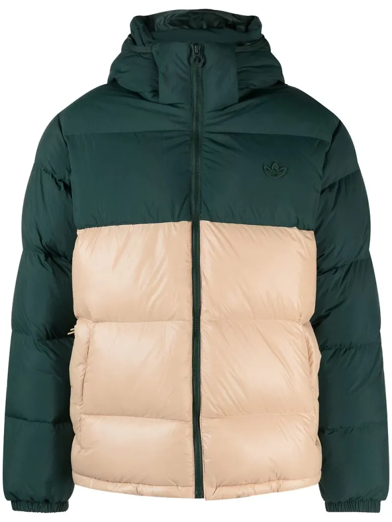 adidas puffjacka med kontrastpanel - Grön