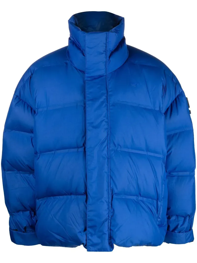 adidas puffjacka med logotypmärke - Blå