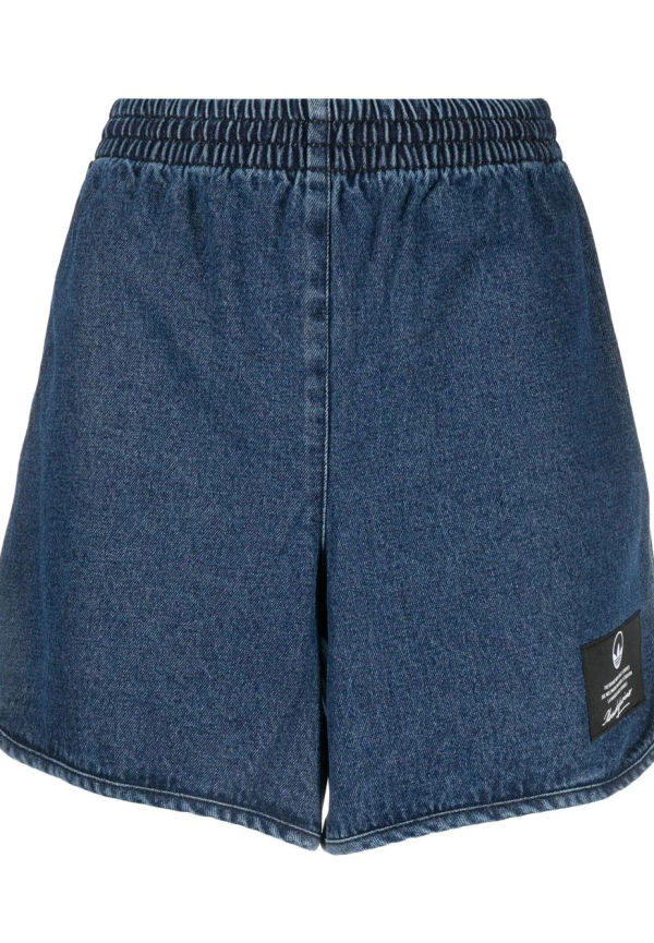 adidas shorts med logotypmärke - Blå