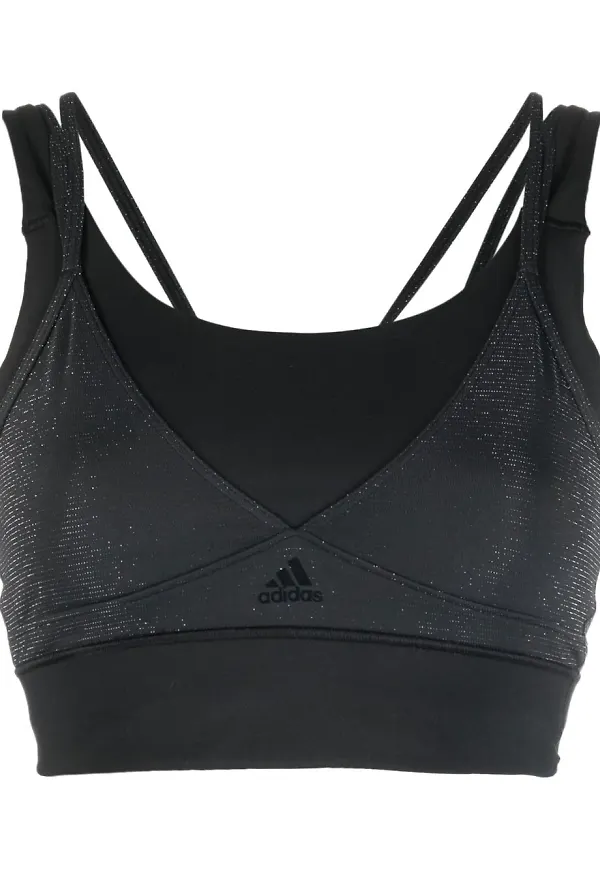 adidas sport-BH med logotyp - Svart