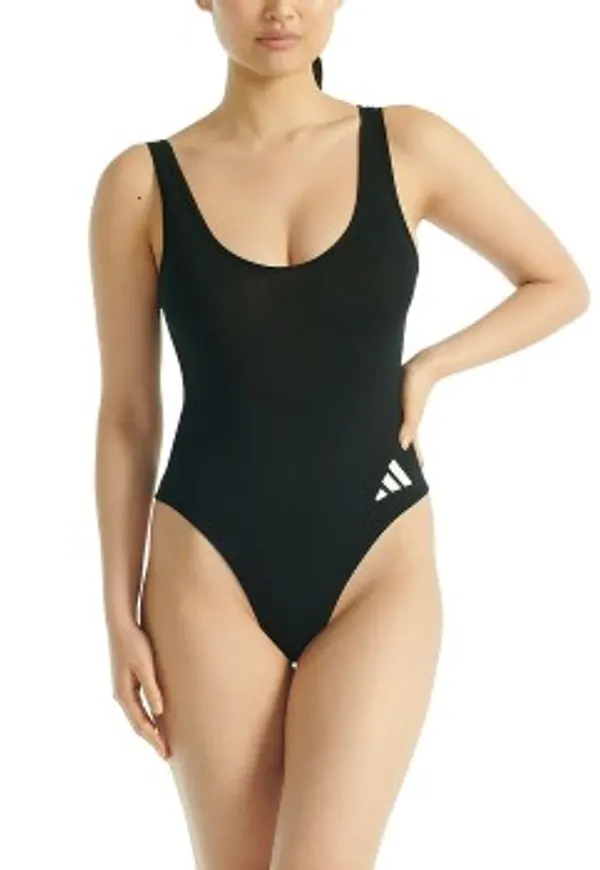 Adidas Sport Active Essentials 3 Stripes Bodysuit Svart bomull Medium Dam