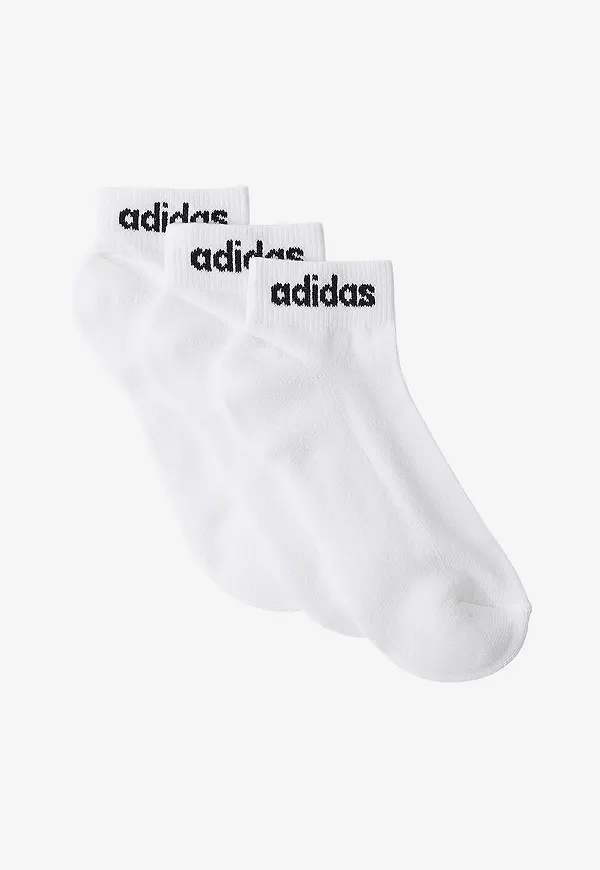 adidas Sport Performance - Ankelstrumpor Linear Ankle Socks 3-pack - Vit