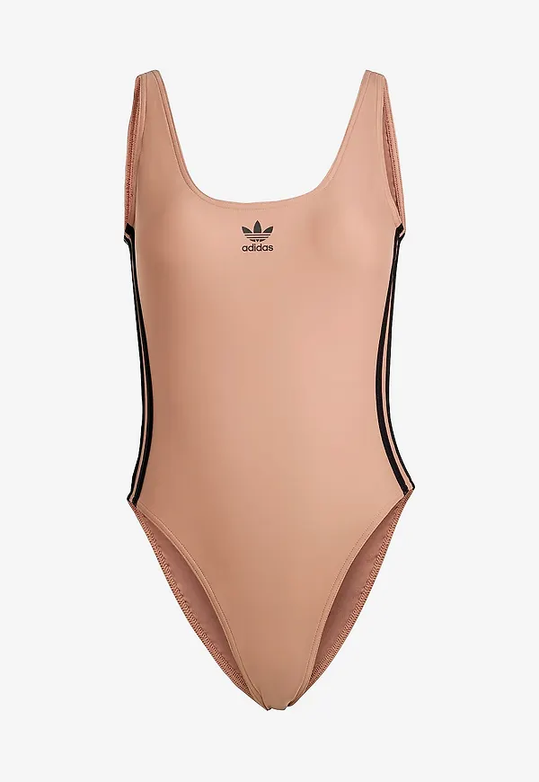 adidas Sport Performance - Baddräkt Adicolor 3S Suit - Brun