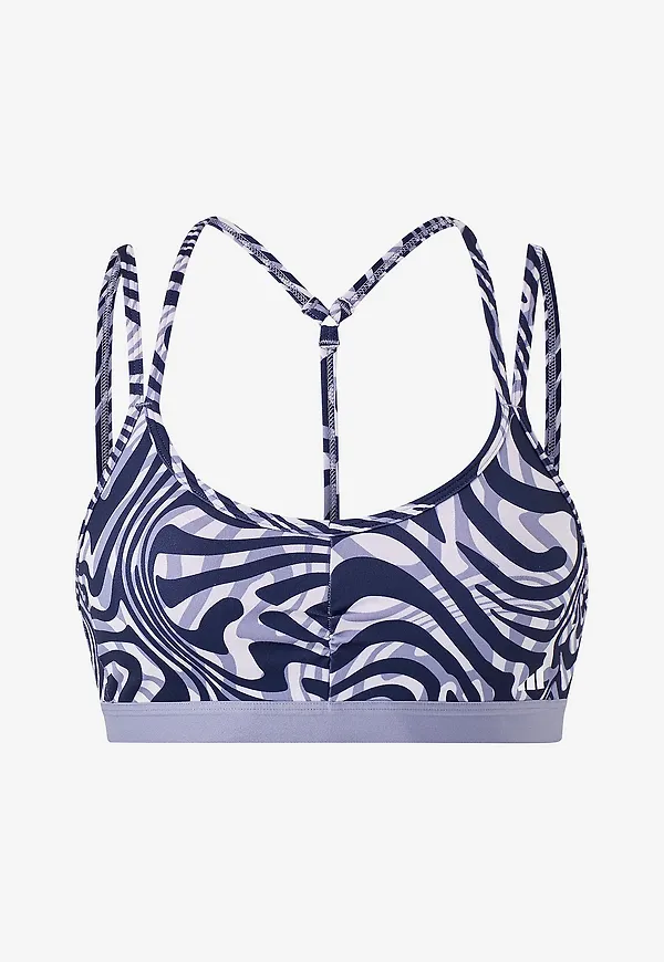adidas Sport Performance - Sport-bh Yga Ess LS Aop - Blå