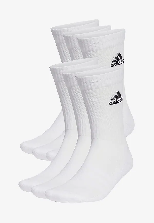 adidas Sport Performance - Strumpor Cushioned Sportswear Crew Socks 6-pack - Vit