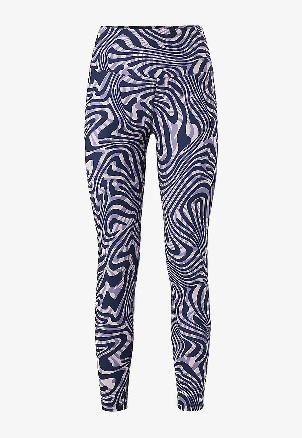 adidas Sport Performance - Träningstights Yoga Essentials Printed 7/8 Leggings - Blå