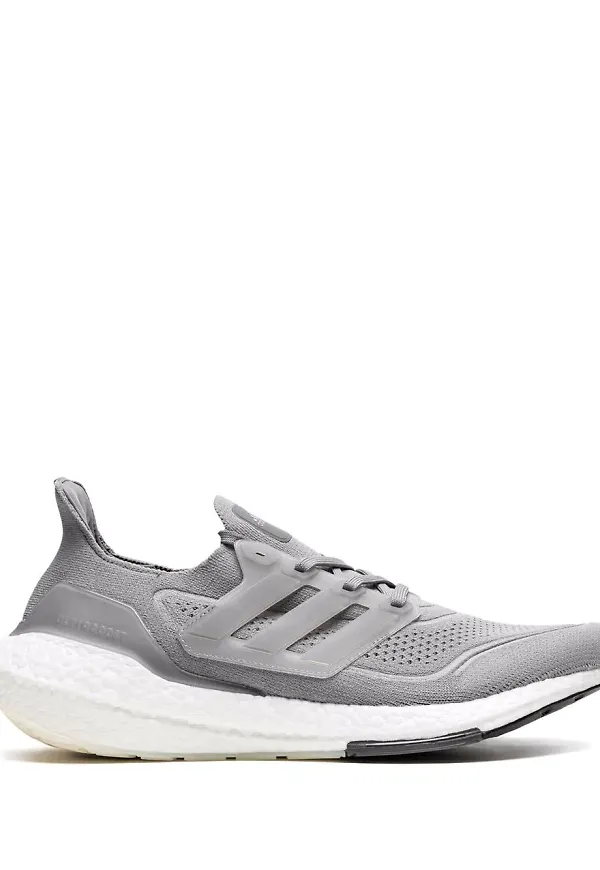 adidas stickade sneakers i stretch - Grå