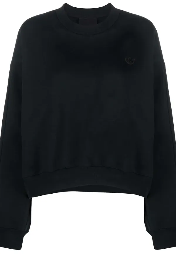 adidas sweatshirt med fladdermusärm - Svart