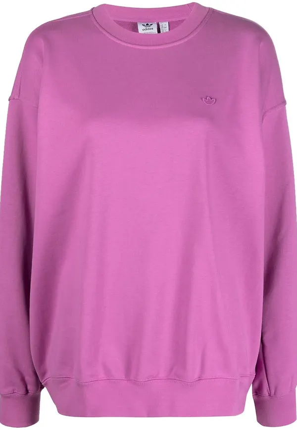 adidas sweatshirt med logotyp - Rosa