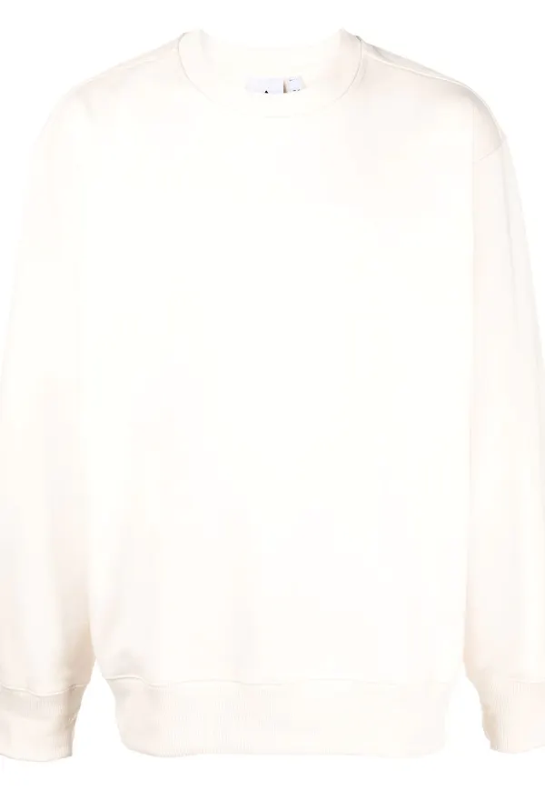 adidas sweatshirt med ribbad kant - Vit