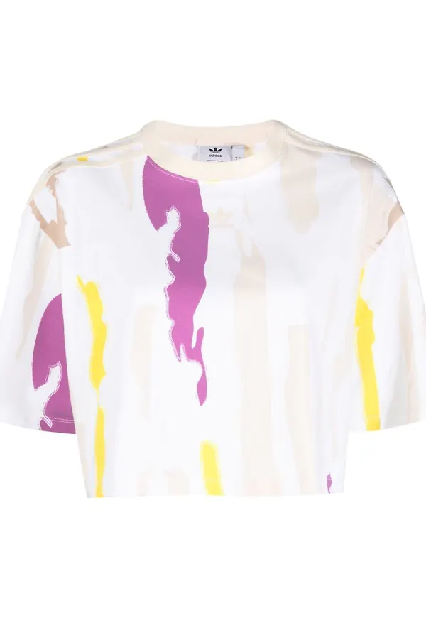adidas t-shirt med grafiskt tryck - Vit
