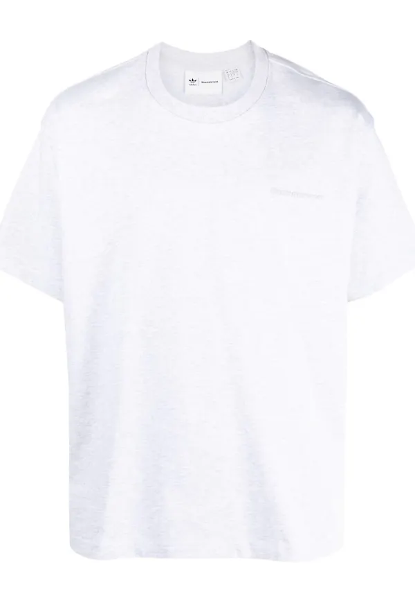 adidas t-shirt med märke - Grå