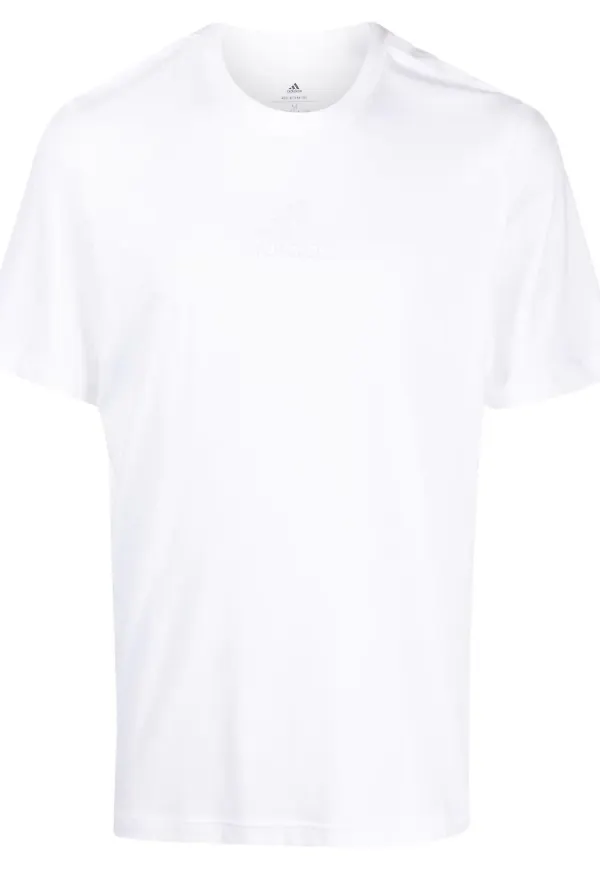 adidas t-shirt med rundad hals - Vit