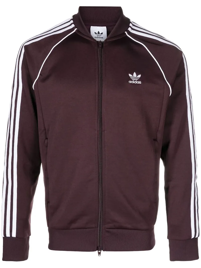 adidas Trefoil träningsjacka med dragkedja - Brun