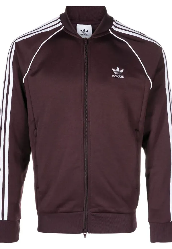 adidas Trefoil träningsjacka med dragkedja - Brun