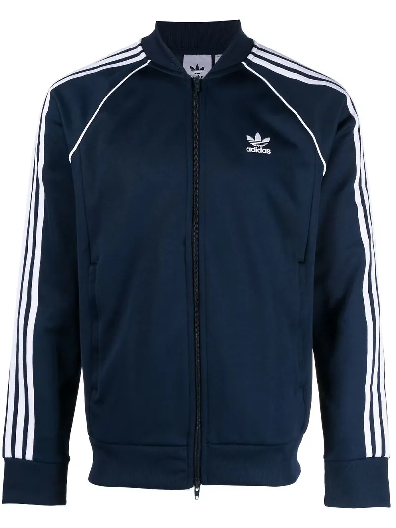 adidas träningsjacka med broderad logotyp - Blå