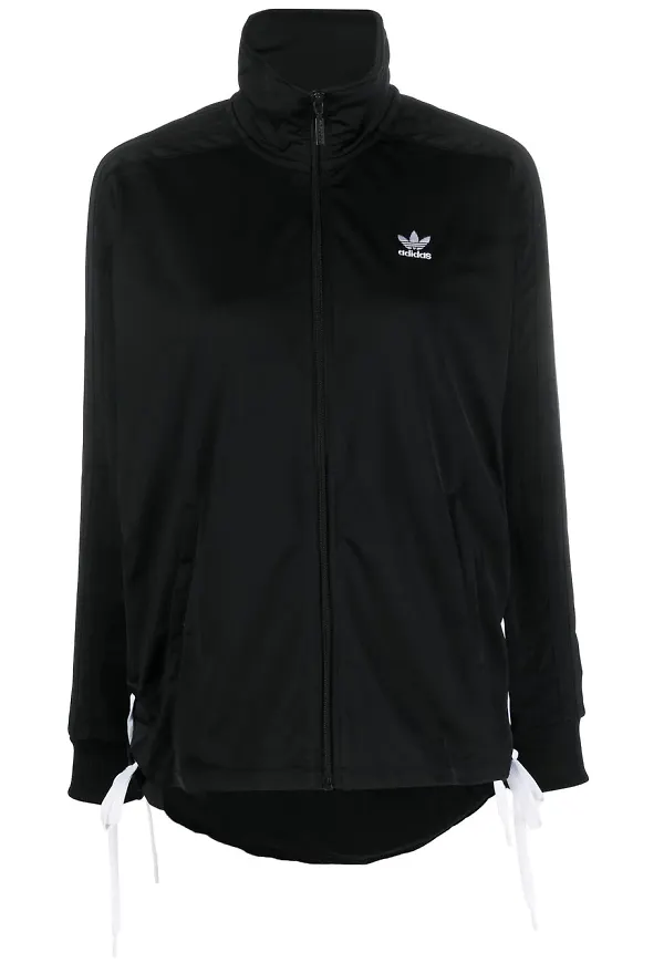 adidas träningsjacka med snörning - Svart