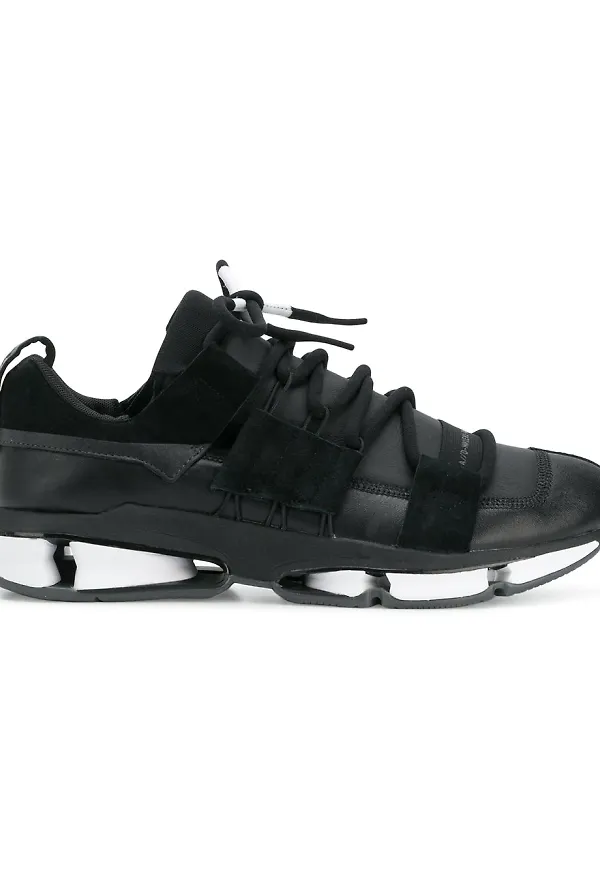 adidas white sole lace up trainers - Svart