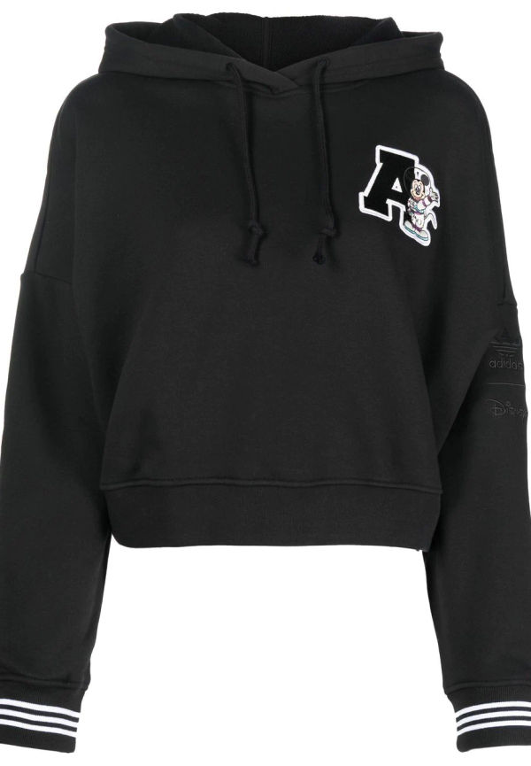 adidas x Disney croppad hoodie - Svart