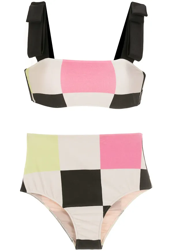 Adriana Degreas rutig bikini - Vit