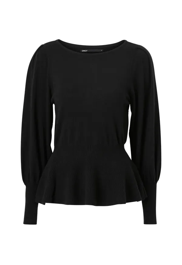 Only - Topp onlSannalisa L/S Pullover Knt - Svart