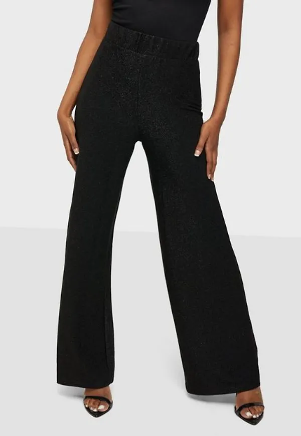 Pieces Pcrina Lurex Hw Wide Pant Byxor