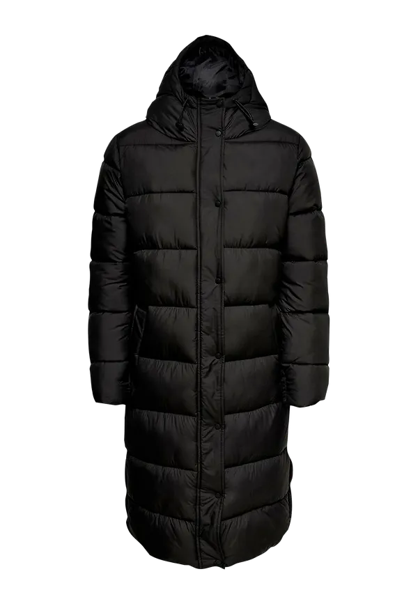 Only - Kappa onlCammie Long Quilted Coat Otw - Svart