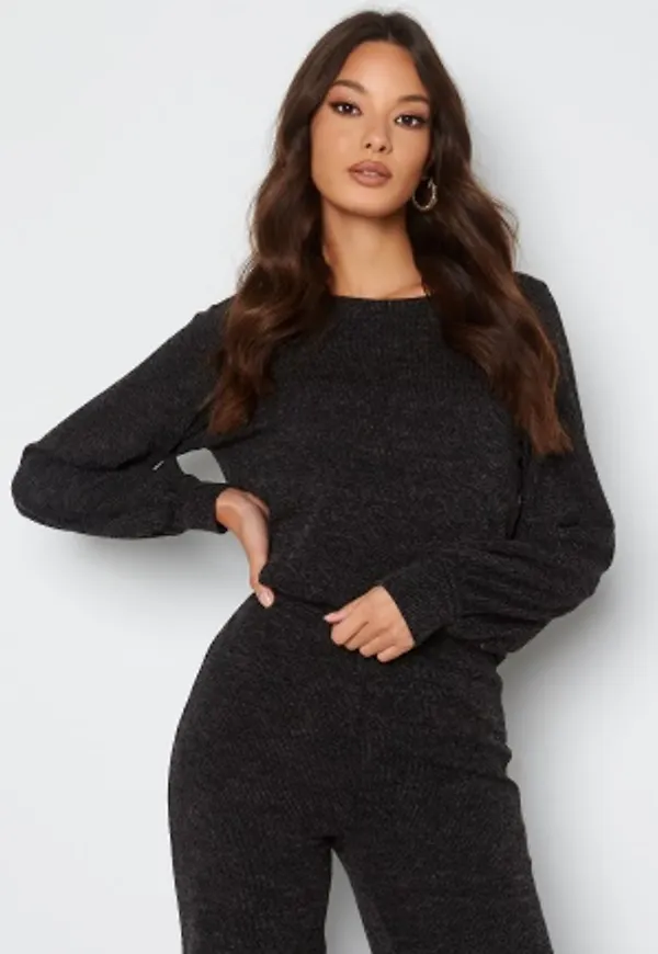 JDY Emma L/S Top Dark Grey Melange L