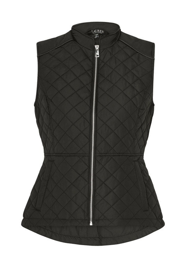 Lauren Ralph Lauren - Väst Zip Frnt Vest Quilt - Svart