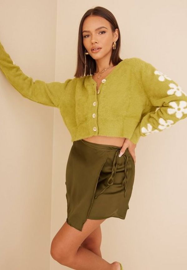 Glamorous Satin Wrap Skirt Minikjolar