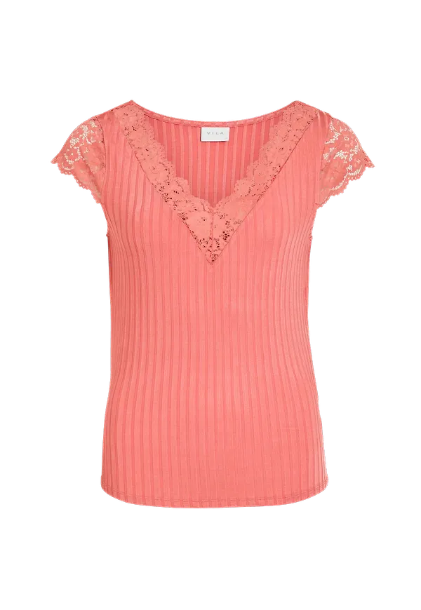 Vila - Topp viBenji Capsleeve Top - Rosa