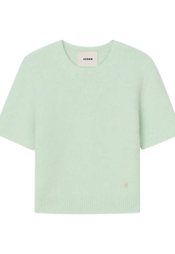AERON Flaky stickad topp - Grön
