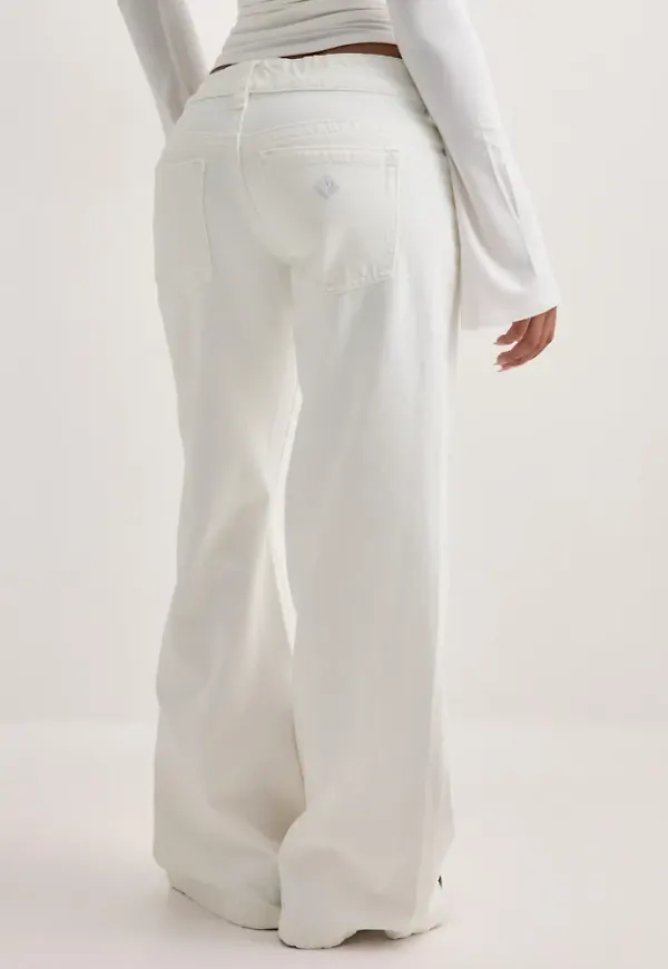 Abrand Jeans - Vit - 00 Super Low Wide