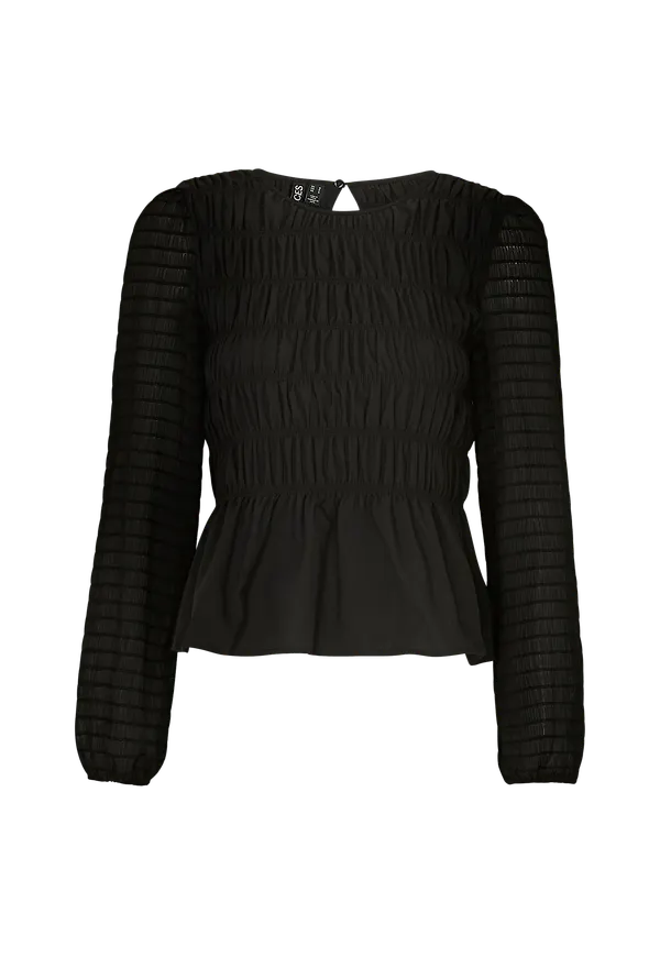 pieces - Blus pcNilla LS Top - Svart