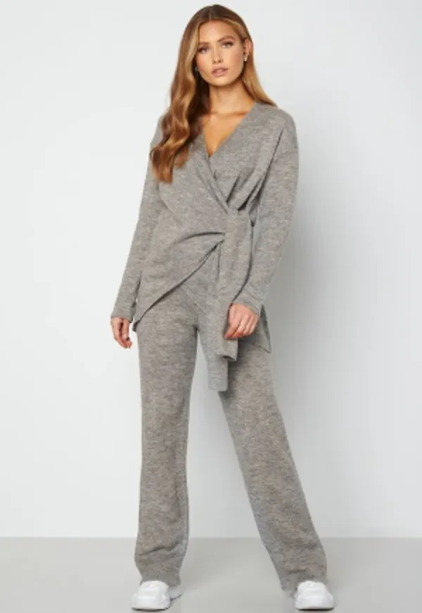 Lojsan Wallin x BUBBLEROOM Knitted wide leg pants Grey M