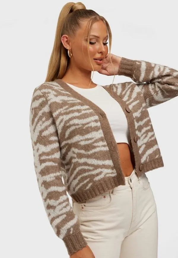 Vila Viellie Pattern L/S Knit Cardigan/S Cardigans
