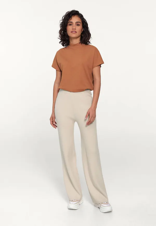 Ellos - Byxor Darla Knitted Pants - Natur