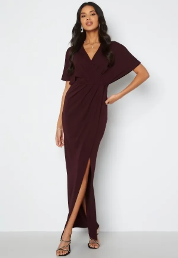 Bubbleroom Occasion Selena maxi dress Dark wine-red 44