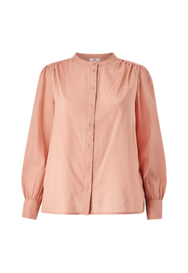 La Redoute - Skjorta med rund halsringning och lång puffärm - Rosa