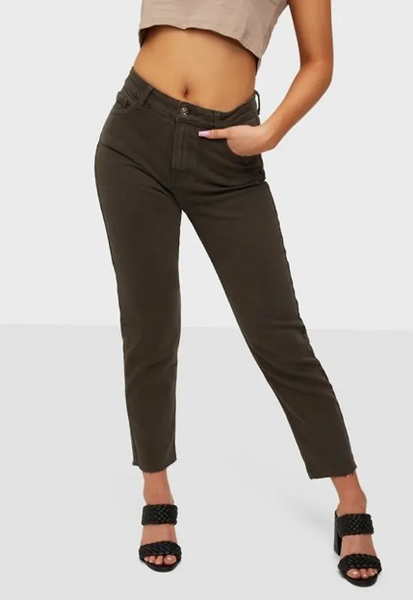 Only Onlemily Hw St Raw Crpank Dnm Col N Skinny Mulch