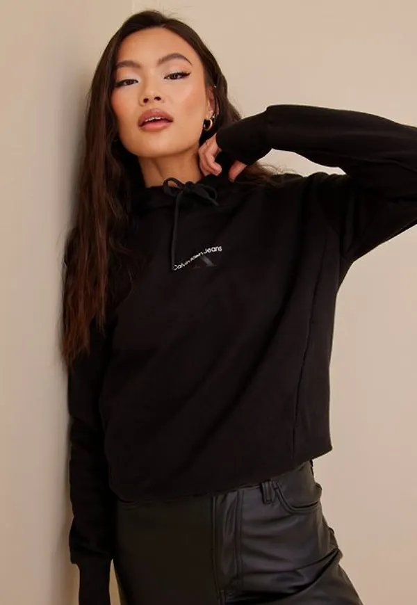 Calvin Klein Jeans Monogram Logo Hoodie Hoodies Black