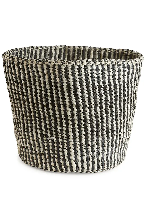 Afroart Handwoven Storage Basket - Black