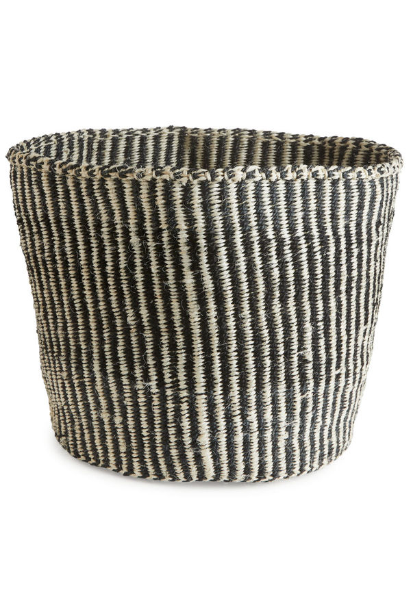 Afroart Handwoven Storage Basket - Black