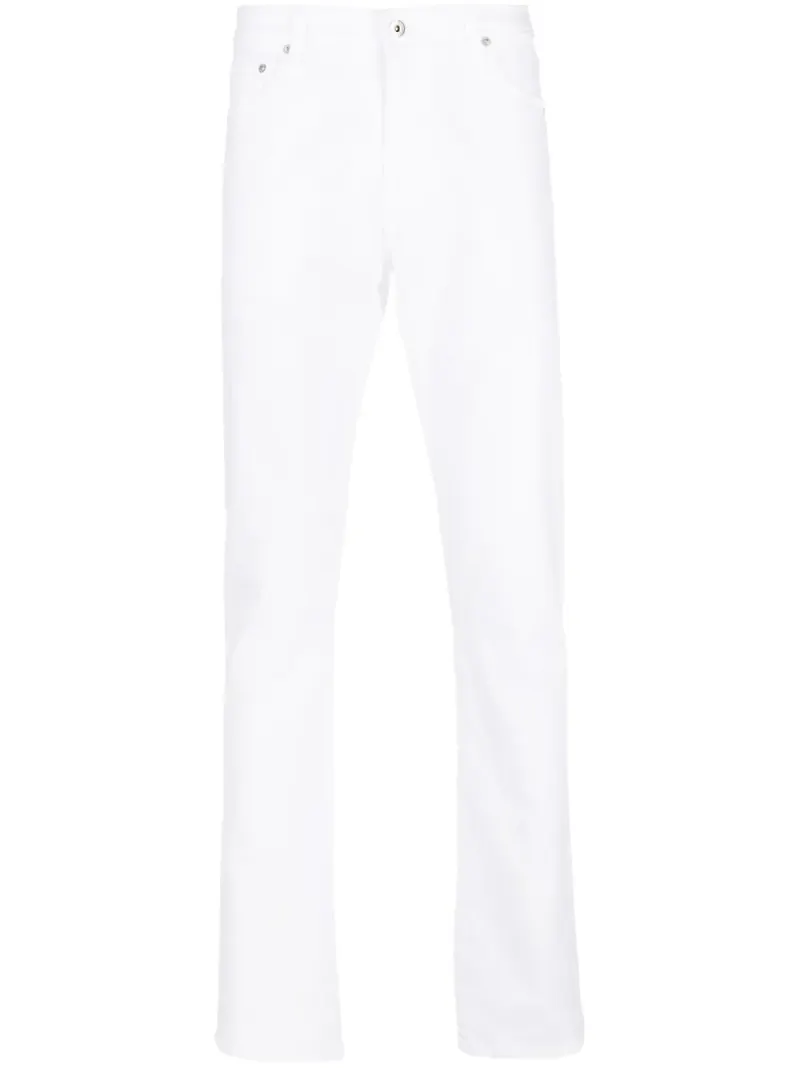 AG Jeans straight-jeans med logotypmärke - Vit