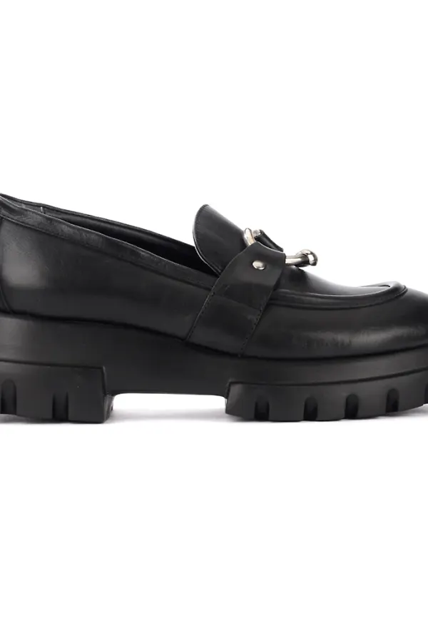 AGL Monique Chunky Moccasin Svart, Dam