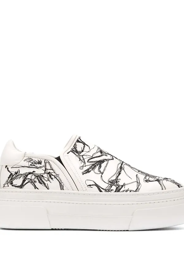AGL slip on-sneakers med platåsula - Vit