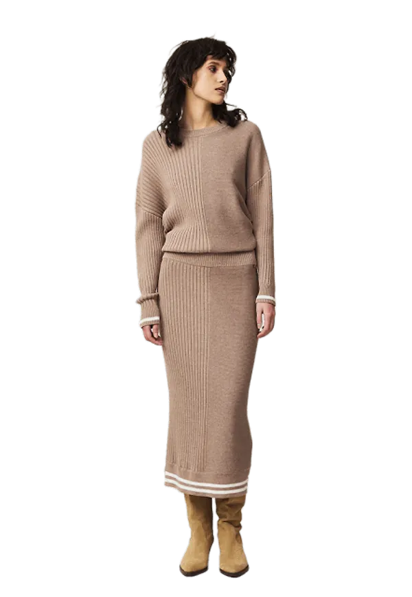 Agnes Organic Cotton/cashmere Knitted Skirt